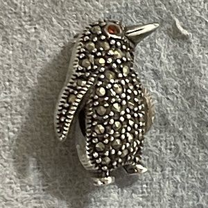 Sterling Silver Penguin Brooch